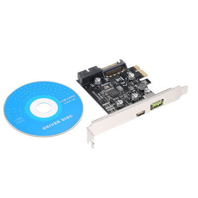 

PCI-e to USB31 Type-C Expansion Card PCI-E to USB Fast Charge with 19Pin Front Adapter Card GEN1 5G PCI-express