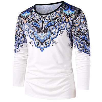 

Ethnic Flower Paisley Print Short Sleeve T-shirt