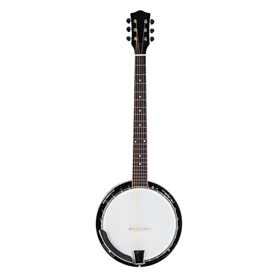 

Ktaxon 6 String Banjo Ukulele Uke Concert 38 Inch Size Sapele with 24 Brackets Closed Back&Geared 5th Tuner