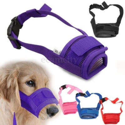 

Fashion Adjustable Muzzle Soft Nylon Mask Anti Bark Bite Mesh Puppy Pet Dog Chew