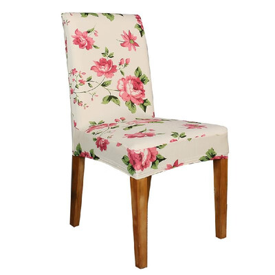 

Printed Chair Cover Soft Milk Silk Home Seat Protector Stretch Anti Dust