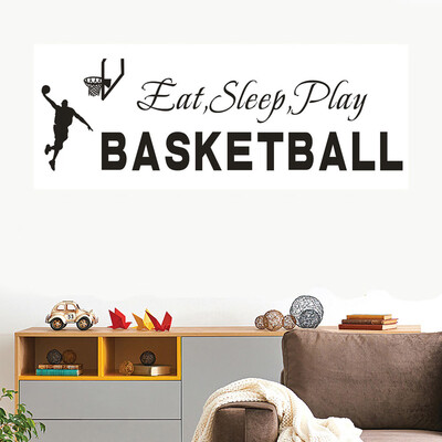 

〖Follure〗Eat Sleep Play Basketball Quotes Wall Sticker Decal Home Boys Room Decoration