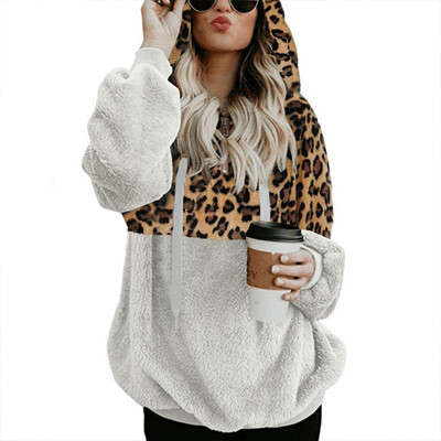 

Tailored Women Leopard Patchwork Long Sleeve Sweatshirt Pullover Shirt Tops Blouse