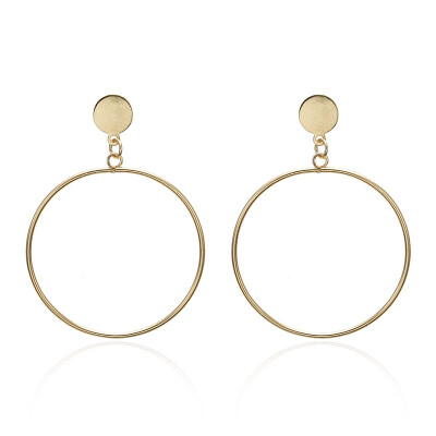 

2019 Vintage Earrings Large For Women Statement Earrings Geometric Golden Color Metal Pendant Earrings Trend Fashion Jewelry