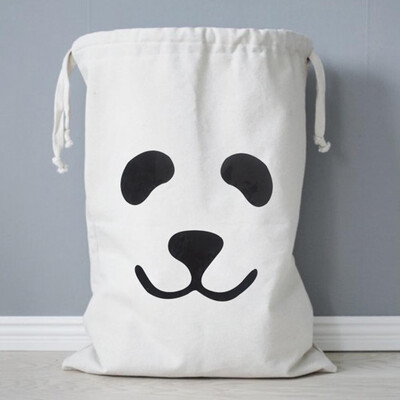 

Large Baby Toys Storage Canvas Printed Bags Laundry Drawstring Bag Hanging UK