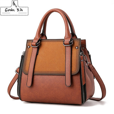 

Women Vintage Shoulder Bag 2019 Female Causal Leather Totes High Quality Dames Handbag Drop Shopping 11 colors
