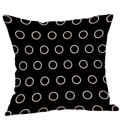 

〖Follure〗Black&White Pattern Printed Cotton Linen Throw Pillow Cases Sofa Cover Decor