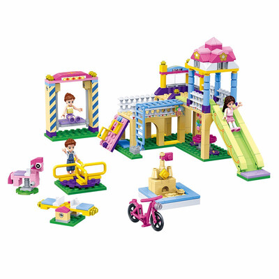 

Goody girl modern convenience store villa block ice cream car party playground small particles scenario building blocks toys
