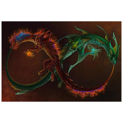 

5D DIY Full Drill Diamond Painting Novelty Dragon Cross Stitch Embroidery