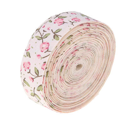 

5 Yard Floral Ribbon Clothing Tape Label DIY Craft Bowknot Sewing Accessory