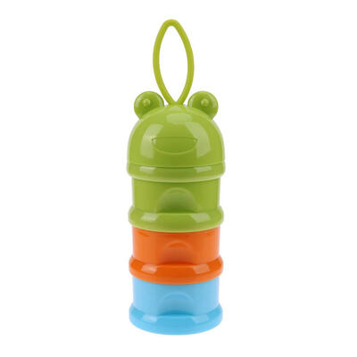 

3 Layers Portable Animal Head Cartoon Milk Powder Baby Food Storage Box