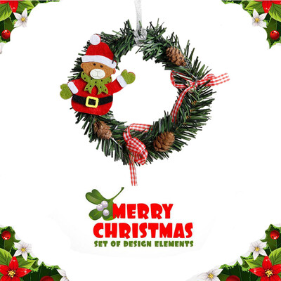 

Tailored Mini Christmas Wreath Decor Wall Door Ornament Garland Xmas Party Decor