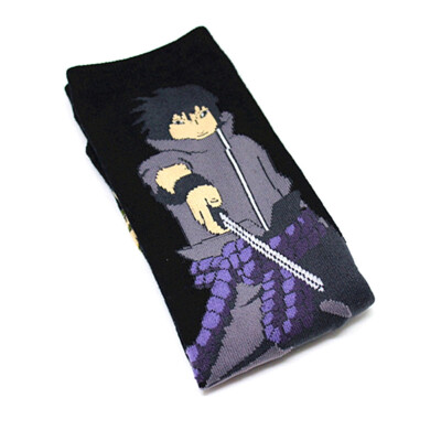 

1 6 Pairs Naruto Anime Mid Tube Socks Spring Autumn Warm Cotton Socks Cartoon Printing Mens Socks