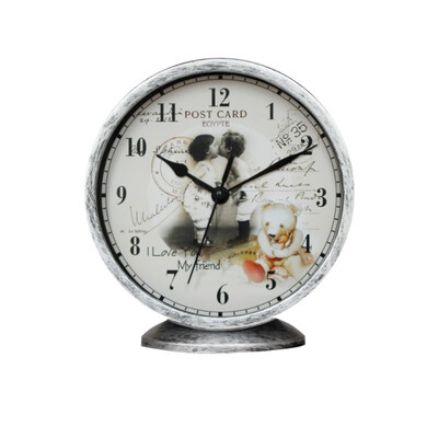 

SAC SMARTEN ARTS romantic love clock face mute antique silver table wall 2 with electronic wall clock 8820