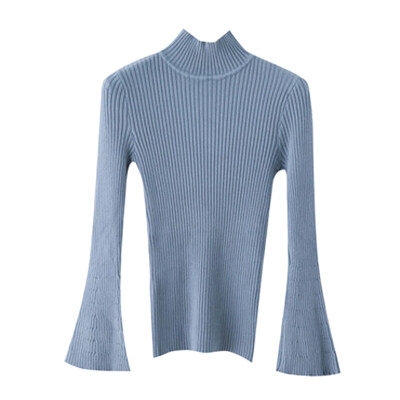 

Sweater bottoming half-high collar Autumn Winter Korean sweater women Long-sleeve Solid Turtleneck Knitted Sweater Pullover Slim