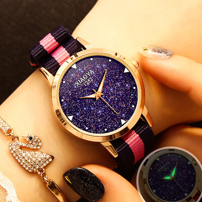 

Womens Watch Female Student Waterproof Fashion Korean Simple Leisure Starry Sky with Unicorn