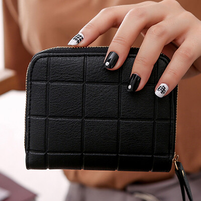 

Tailored Womens Wallet Card Holder Wallets Nubuck Chess Small Zipper Wallet Coin Purse