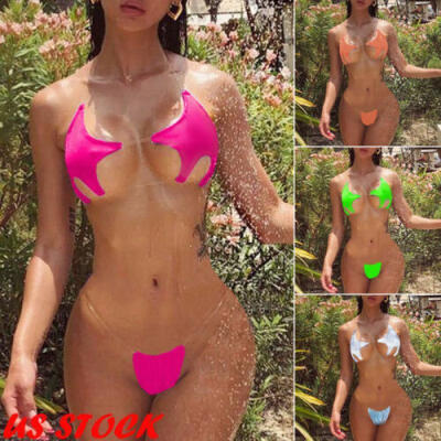 

US Women Bikini Set Push-up Padded Bra Swimsuit Swimwear Beachwear Bathing Suit