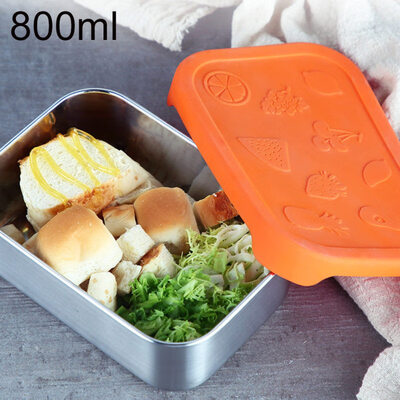 

800ml Stainless Steel Food Grade Thermal Bento Box Leak Proof Lunch Container