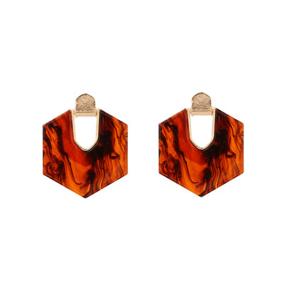 

AOTEMAN 2019 new arrive colorful Leaves Resin dangle Earrings Wholesale ZA big Vintage Statement earring for women