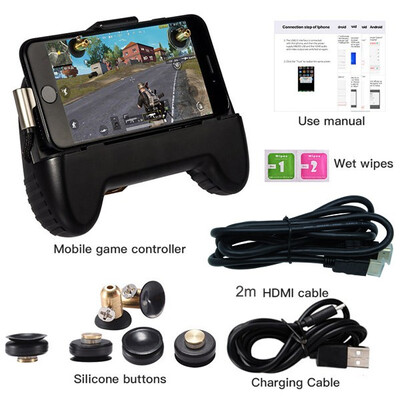 

PUBG Controller Gamepad HDMI Display Adapter PUBG Mobile Joystick L1 R1 for iPhone Android Same Screen Converter To TV Projector