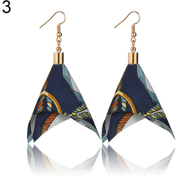 

Fashion Women Multicolor Printed Scarf Fabric Cloth Dangle Earrings Jewelry Gift