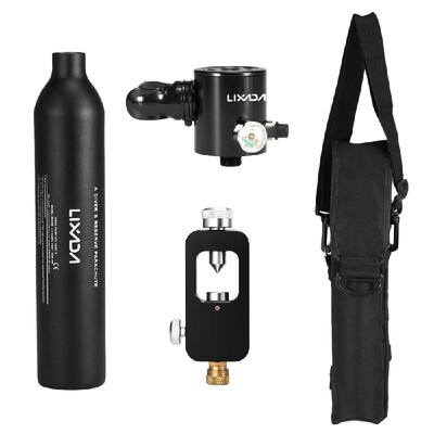 

Lixada 05L Scuba Oxygen Cylinder Scuba Regulator Air Tank Refill Adapter Cylinder Bag Underwater Breathing Equipment