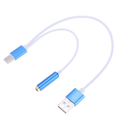 

Type-C Audio Charging Cable 2 in 1 Charger Earphone Audio Cable Adapter