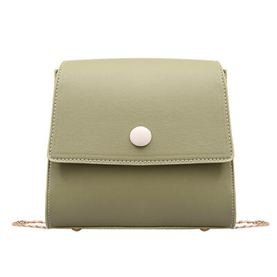 

Solid Color Shoulder Messenger Handbags Women Leather Chain Crossbody Bags