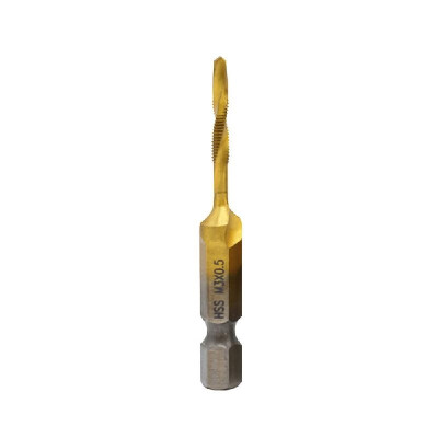 

Hex Shank Metric Thread -3M-4M5M6M-8M-10 Titanium-Coated HSS Drill&Tap Bits HSS4241 Hardness is Suitable for WoodPlasti