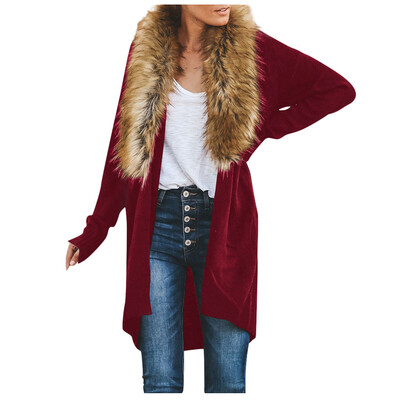 

Toponeto Women Daily Casual Knit Long Sleeve Tops Cardigan Sweaters Loose Outerwear Coat