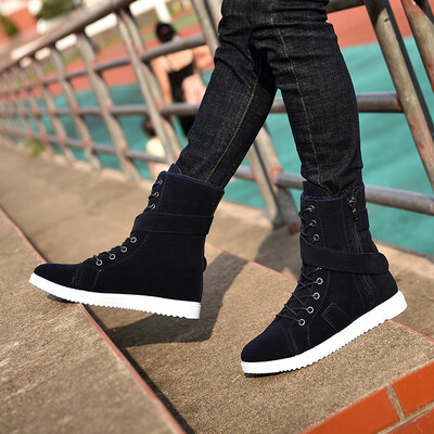 

British Martin boots mens warm plus velvet cotton shoes in the snow high shoes mens boots military boots summer boots long boots high boots