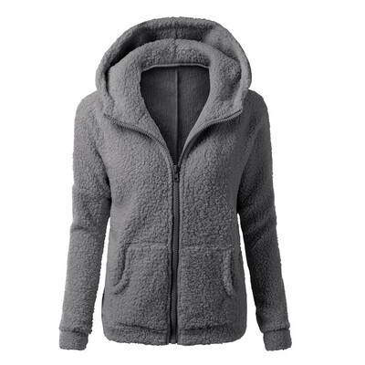 

Womens Thicken Fleece Warm Winter Coat Hooded Parka Overcoat Jacket Outwear