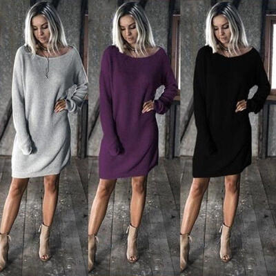 

Women Mini Bodycon Dress Casual Long Sleeve Evening Party Cocktail Short Dress