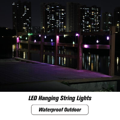

LED Waterproof Outdoor Hanging String Lights Street Garden Patio Backyard Holiday String Light With 10 Light Modes Setting