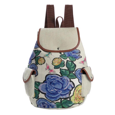 

Fashion Girls Preppy Backpack Fruit Flower Print Bags Rucksack School Bag