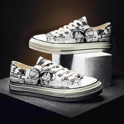

FAN PAO converse Men Shoes Official Original Brand Off White low Top ONE PIECE DLUFFY Platform Flat Canvas skateboarding shoes