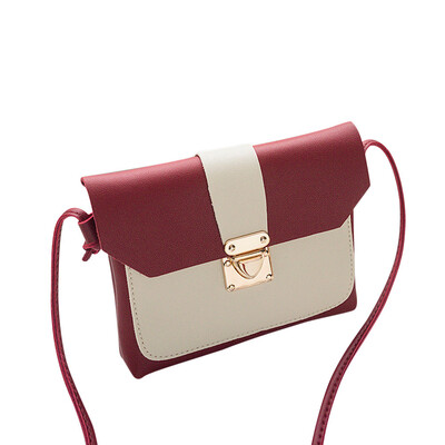 

Tailored Women Fashion Cover Patchwork Crossbody Bag Shoulder Bag Phone Coin Bag Black