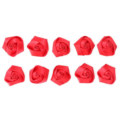

Greensen 10Pcs DIY Polyester Ribbon Rose Flower Bud Wedding Hand Flower Decoration Accessories 4cm