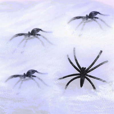 

Toponeto Cotton Spider Web Halloween Props Spider Home Bar Party Festival Decoration