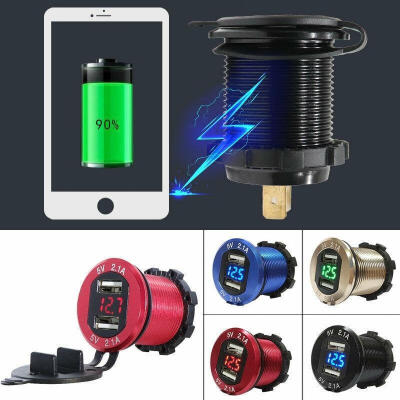 

12V24 42A Car Cigarette Lighter Socket Twin USB Charger Power Adapter Outlet