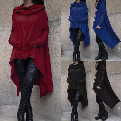 

Womens Long Sleeve Hoodie Sweatshirt Pullover Tops Casual Blouse Jumper Coat US