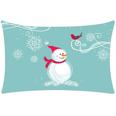 

Siaonvr Christmas Pillow Cover Pillow Case Sofa Waist Throw Cushion Home Decor Rectangle
