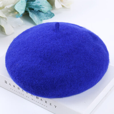 

Korean version of student hat children wool Beret Japanese 100 painters hat thicker warm pumpkin bud hat