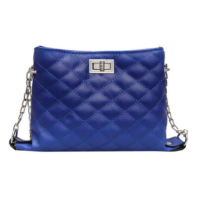 

Lattice Crossbody Messenger Handbags Women Chain PU Leather Shoulder Bags
