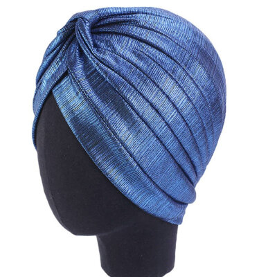 

Women Indian Turban Hat Head Wrap Stretchable Chemo Cancer Pleated Hijab Cap