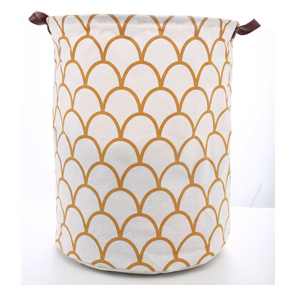 

Gobestart Cotton Linen Waterproof PE Coating Storage Basket Sundries Storage Box