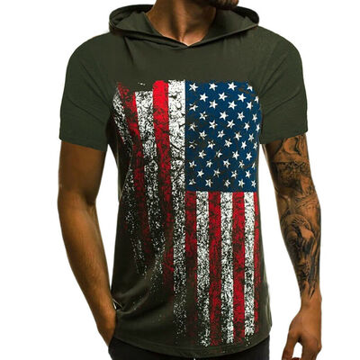 

Men Casual Summer Slim Short Sleeve Hooded
