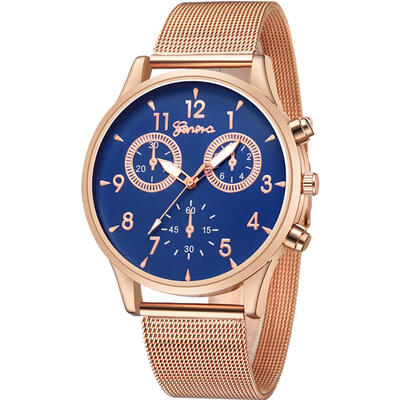 

GENEVA Minimalist Sport Watch Woman Stainless Steel Mesh Band Quartz Wristwatch Ladies Military Luxury Watches Creative Montre