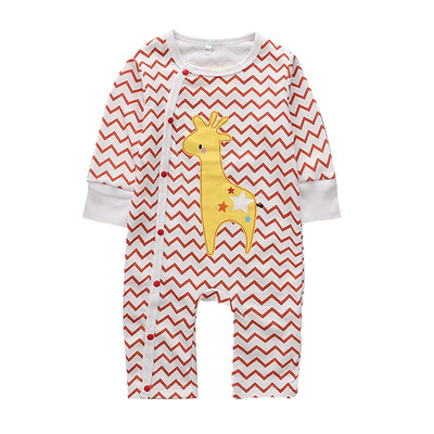 

Cartoon Pattern Print Long Sleeve Baby Boys Girls Rompers One-Piece Jumpsuits